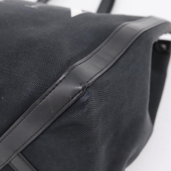 Valentino Tote Bag Canvas Black Silver Auth bs37683