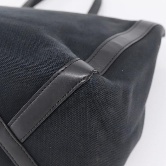 Valentino Tote Bag Canvas Black Silver Auth bs37683