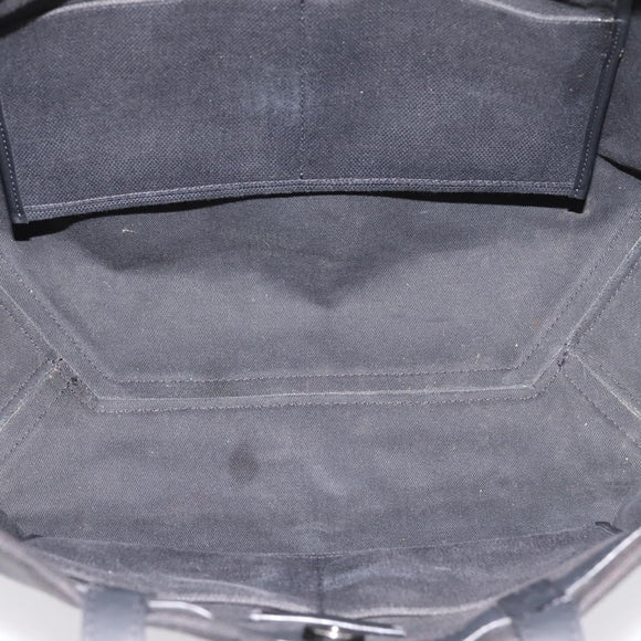 Valentino Tote Bag Canvas Black Silver Auth bs37683