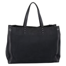 Valentino Tote Bag Canvas Black Silver Auth bs37683-2