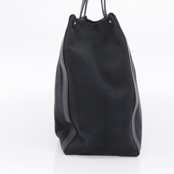Valentino Tote Bag Canvas Black Silver Auth bs37683