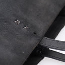 Valentino Tote Bag Canvas Black Silver Auth bs37683-7