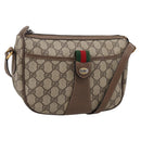 GUCCI GG Supreme Web Sherry Line Bag PVC Beige Gold 89 02 032 Auth bs37687-1