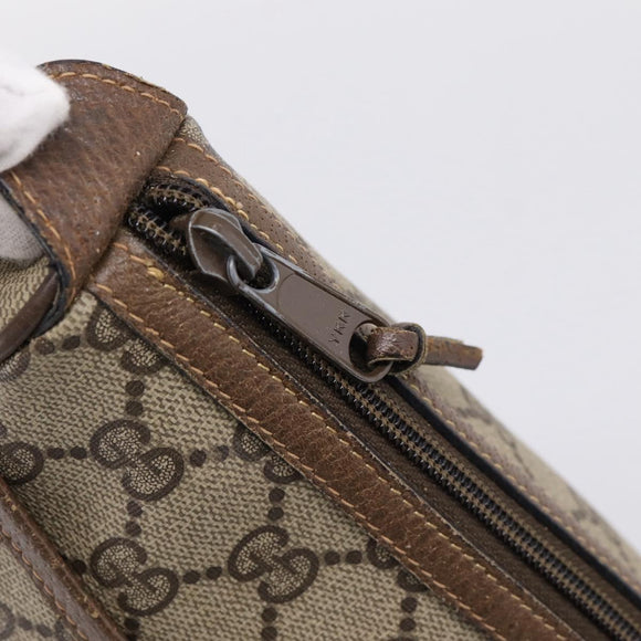 GUCCI GG Supreme Web Sherry Line Bag PVC Beige Gold 89 02 032 Auth bs37687