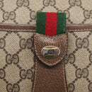 GUCCI GG Supreme Web Sherry Line Bag PVC Beige Gold 89 02 032 Auth bs37687-18