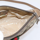 GUCCI GG Supreme Web Sherry Line Bag PVC Beige Gold 89 02 032 Auth bs37687-20