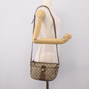 GUCCI GG Supreme Web Sherry Line Bag PVC Beige Gold 89 02 032 Auth bs37687-24