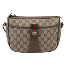 GUCCI GG Supreme Web Sherry Line Bag PVC Beige Gold 89 02 032 Auth bs37687-13