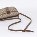 GUCCI GG Supreme Web Sherry Line Bag PVC Beige Gold 89 02 032 Auth bs37687-7
