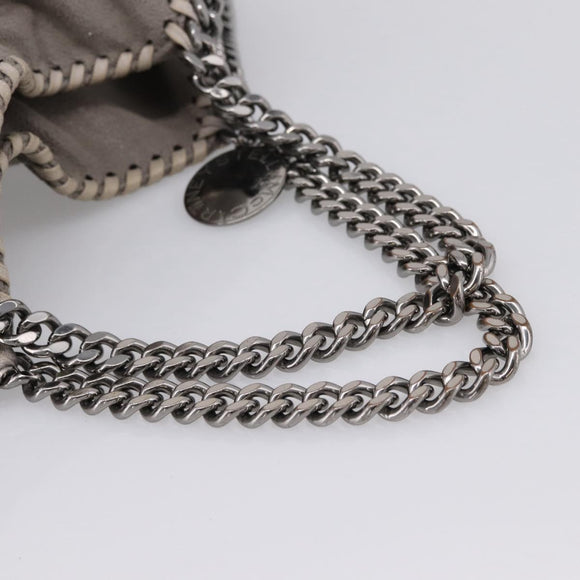 Stella McCartney Falabella Bag Polyester Gray Silver 234387 Auth bs37691A