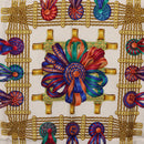 HERMES Carre 90 Scarf ”LES RUBANS DU CHEVAL” Silk Blue Auth bs37692-6