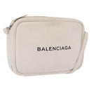 Balenciaga Shoulder Bag Leather White Silver 489812 Auth bs37703-1