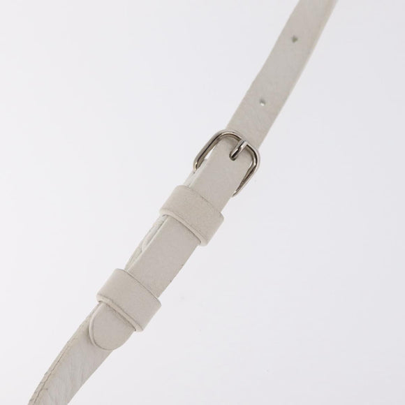 Balenciaga Shoulder Bag Leather White Silver 489812 Auth bs37703