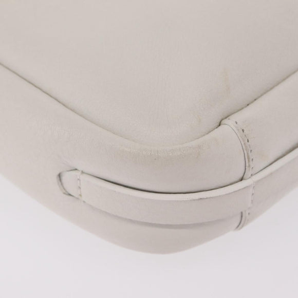 Balenciaga Shoulder Bag Leather White Silver 489812 Auth bs37703
