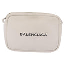 Balenciaga Shoulder Bag Leather White Silver 489812 Auth bs37703-13