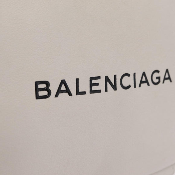 Balenciaga Shoulder Bag Leather White Silver 489812 Auth bs37703