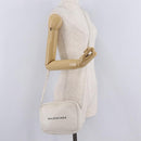 Balenciaga Shoulder Bag Leather White Silver 489812 Auth bs37703-29