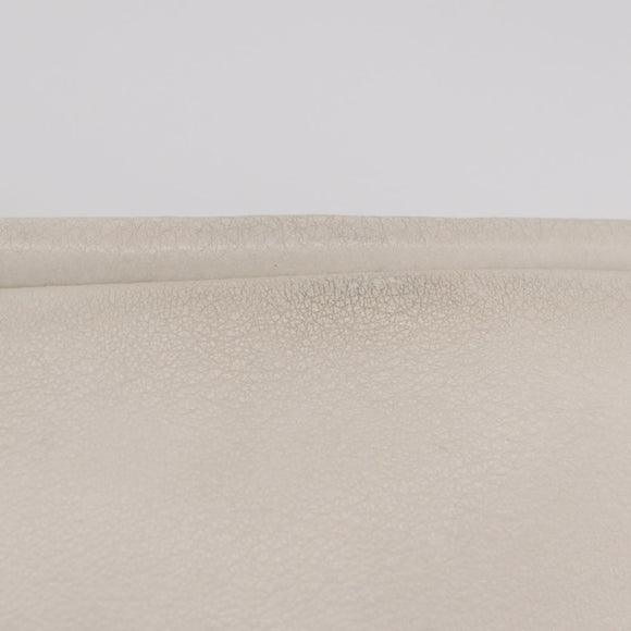 Balenciaga Shoulder Bag Leather White Silver 489812 Auth bs37703