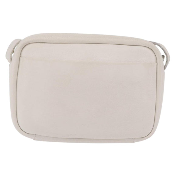 Balenciaga Shoulder Bag Leather White Silver 489812 Auth bs37703