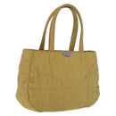 Christian Dior Hand Bag Nylon Beige Silver Auth bs37705-1