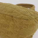 Christian Dior Hand Bag Nylon Beige Silver Auth bs37705-11