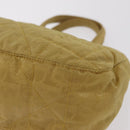 Christian Dior Hand Bag Nylon Beige Silver Auth bs37705-13
