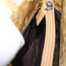 Christian Dior Hand Bag Nylon Beige Silver Auth bs37705-20