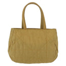 Christian Dior Hand Bag Nylon Beige Silver Auth bs37705-3