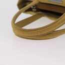 Christian Dior Hand Bag Nylon Beige Silver Auth bs37705-7