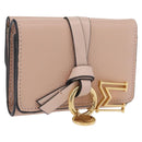 Chloe Alphabet Trifold Wallet Leather Pink Gold Auth bs37708V-1