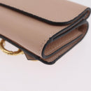 Chloe Alphabet Trifold Wallet Leather Pink Gold Auth bs37708V-16