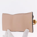 Chloe Alphabet Trifold Wallet Leather Pink Gold Auth bs37708V-9