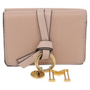 Chloe Alphabet Trifold Wallet Leather Pink Gold Auth bs37708V-13