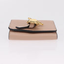 Chloe Alphabet Trifold Wallet Leather Pink Gold Auth bs37708V-6