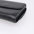 Chloe C Trifold Wallet Leather Black Gold Auth bs37709A-10