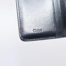 Chloe C Trifold Wallet Leather Black Gold Auth bs37709A-12