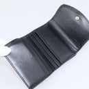 Chloe C Trifold Wallet Leather Black Gold Auth bs37709A-13