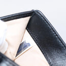 Chloe C Trifold Wallet Leather Black Gold Auth bs37709A-21