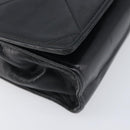 CHANEL Matelasse Chain Shoulder Bag Lamb Skin Black Gold CC Auth bs37711A-11