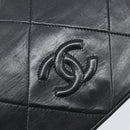CHANEL Matelasse Chain Shoulder Bag Lamb Skin Black Gold CC Auth bs37711A-14