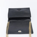CHANEL Matelasse Chain Shoulder Bag Lamb Skin Black Gold CC Auth bs37711A-15