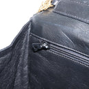 CHANEL Matelasse Chain Shoulder Bag Lamb Skin Black Gold CC Auth bs37711A-22