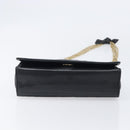 CHANEL Matelasse Chain Shoulder Bag Lamb Skin Black Gold CC Auth bs37711A-9