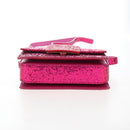 Saint Laurent Glitter Shoulder Bag Leather Sequins Pink Gold Auth bs37712-11
