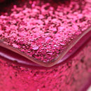 Saint Laurent Glitter Shoulder Bag Leather Sequins Pink Gold Auth bs37712-12