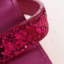 Saint Laurent Glitter Shoulder Bag Leather Sequins Pink Gold Auth bs37712-22