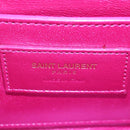 Saint Laurent Glitter Shoulder Bag Leather Sequins Pink Gold Auth bs37712-24