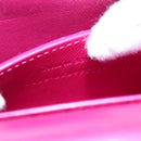 Saint Laurent Glitter Shoulder Bag Leather Sequins Pink Gold Auth bs37712-29