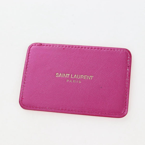 Saint Laurent Glitter Shoulder Bag Leather Sequins Pink Gold Auth bs37712