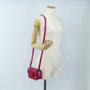 Saint Laurent Glitter Shoulder Bag Leather Sequins Pink Gold Auth bs37712-34